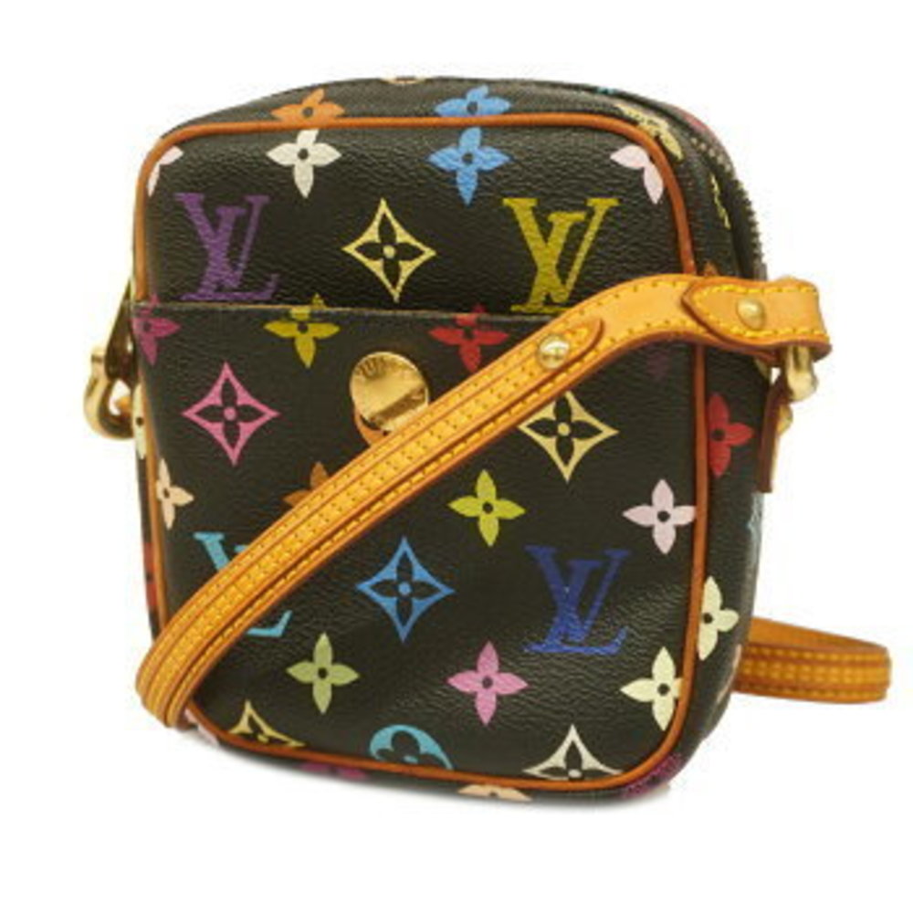 Louis Vuitton Monogram Rift Multicolor Shoulder Bag Black